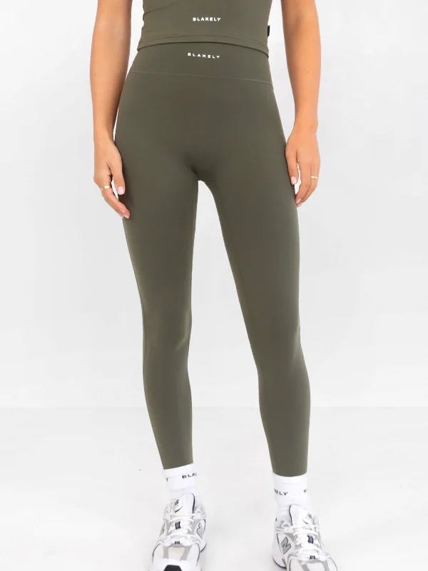 Ultimate Soft Leggings - Khaki Green Stylish Yoga Leggings