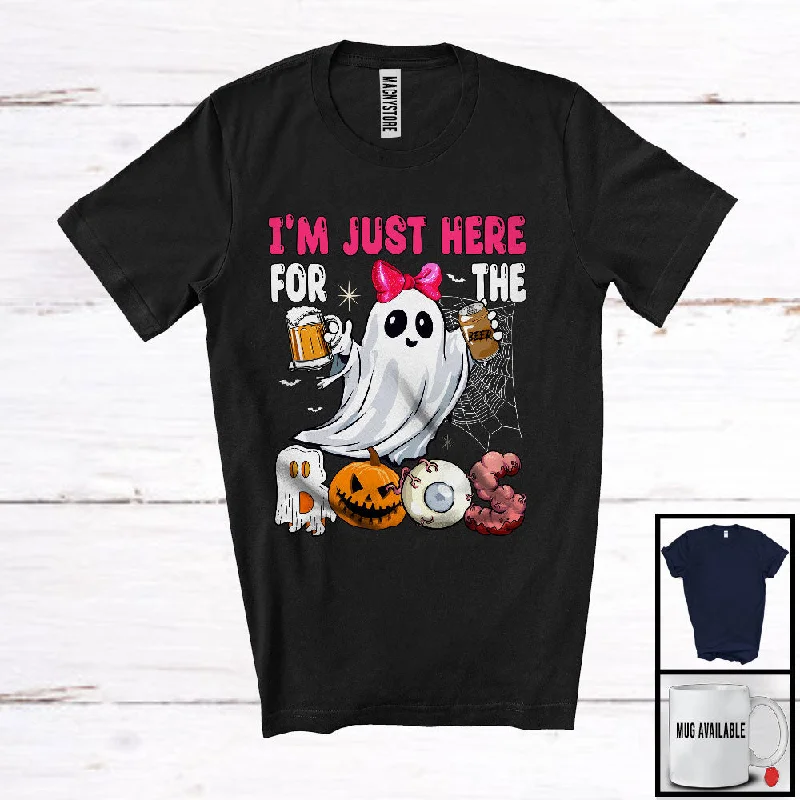 I'm Just Here For The Boos, Lovely Halloween Drinking Beer Ghost Boo, Pink Girl Women Group T-Shirt Seamless Knitted Crochet I'm Just Here For The Boos, Lovely Halloween Drinking Beer Ghost Boo, Pink Girl Women Group T-Shirt Seamless Knitted Crochet