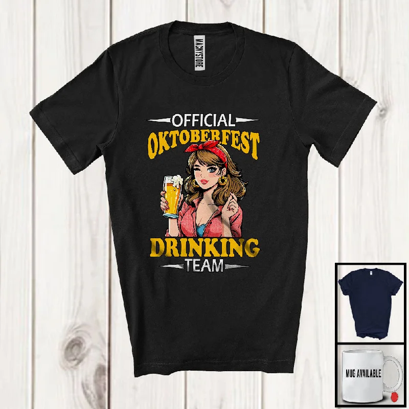 Official Oktoberfest Drinking Team; Lovely Oktoberfest Germany Girl Women; Drunker Beer T-Shirt Elasticated Padded Insulated