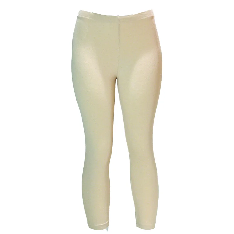 Tan Cropped Legging Cozy Mid-Rise Workout Leggings