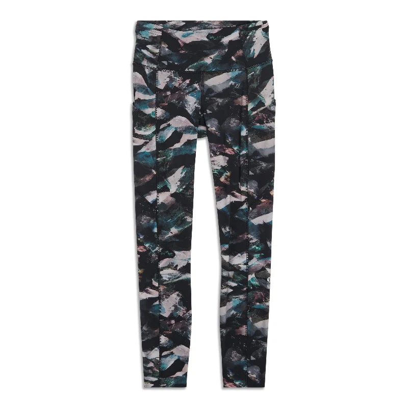Fast And Free High Rise Legging - Resale Trendy Color Block Leggings