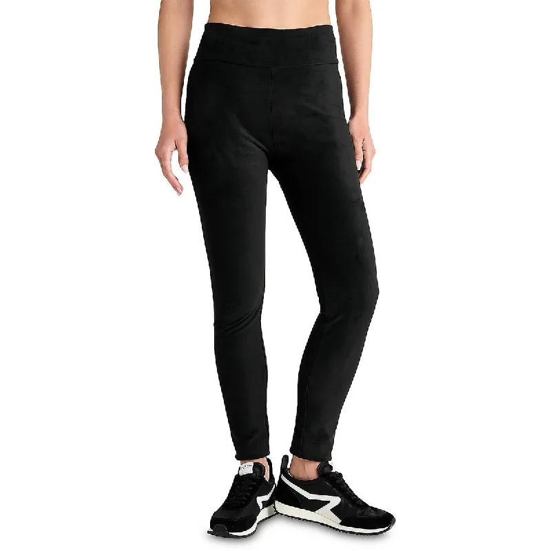 Splendid Womens Faux Suede Stretch Leggings Trendy Sports Performance Leggings