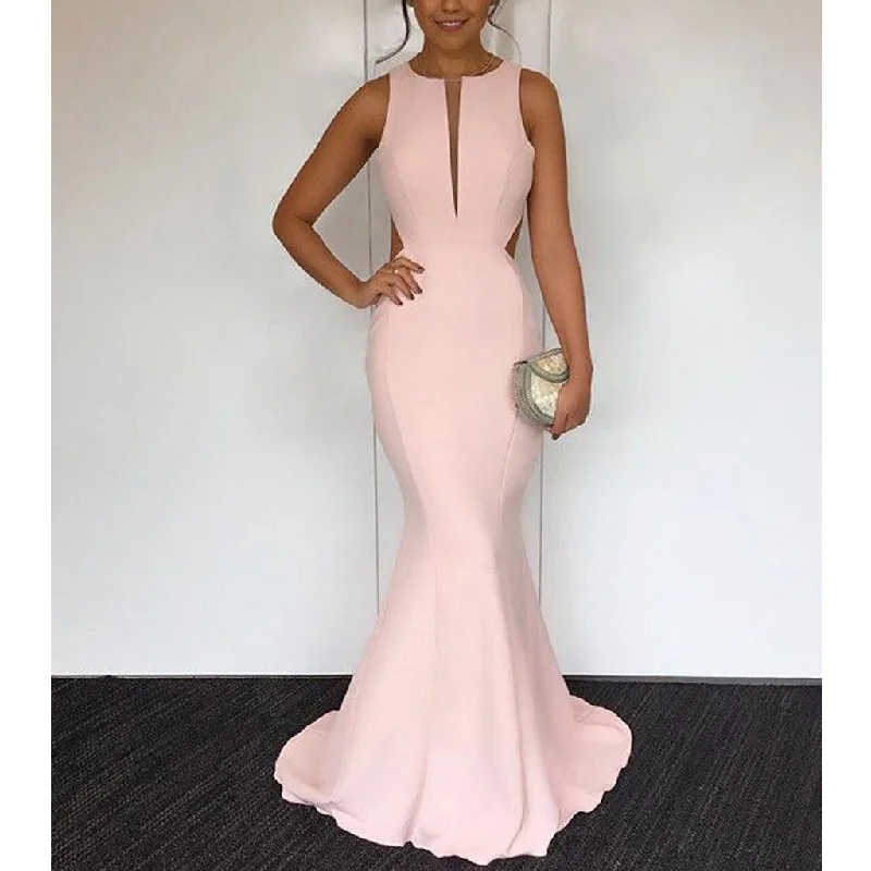 Mermaid Prom Dress, Open-Back Prom Dress, A-Line Prom Dress, Soft Satin Prom Dress, Sexy Prom Dress, KX49 Tunics Chic elegant
