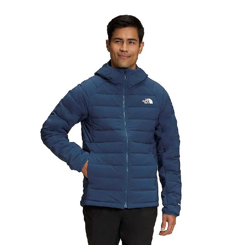 The North Face Mens Belleview Stretch Down Hoodie Hoodie with Color Block Contrast Stylish