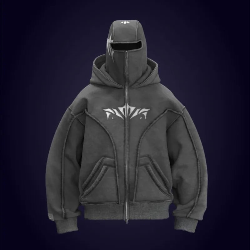 Advbridge Y2K Vintage Zip up Hoodie Fashion Printed Pattern Double Hat Cold Resistant Design Sweatshirt Oversized Gothic Men Women Clothes Hoodie with Batwing Sleeves Loose Dramatic Advbridge Y2K Vintage Zip up Hoodie Fashion Printed Pattern Double Hat Cold Resistant Design Sweatshirt Oversized Gothic Men Women Clothes Hoodie with Batwing Sleeves Loose Dramatic