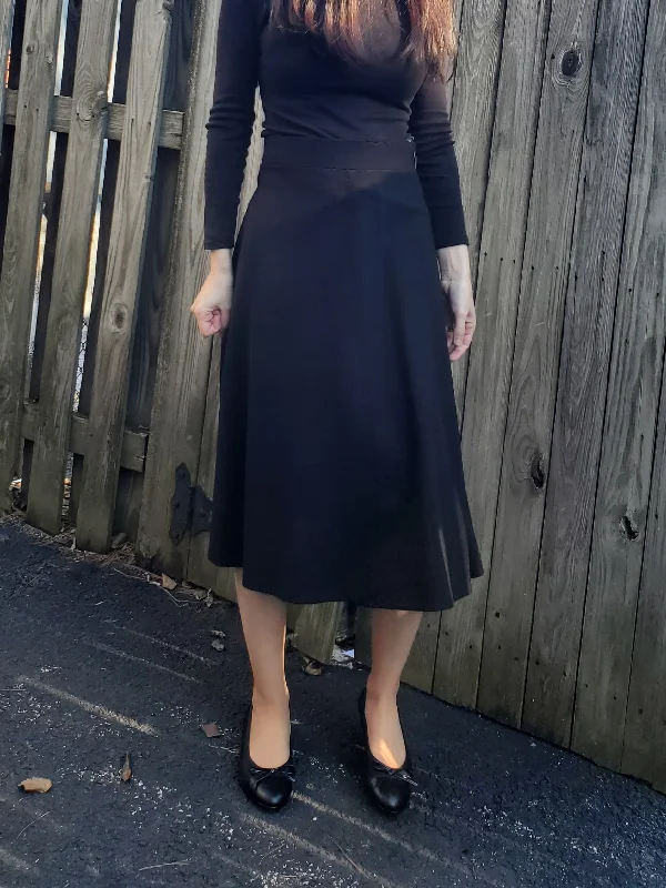 Black Stitch Skirt 29in linen skirt natural