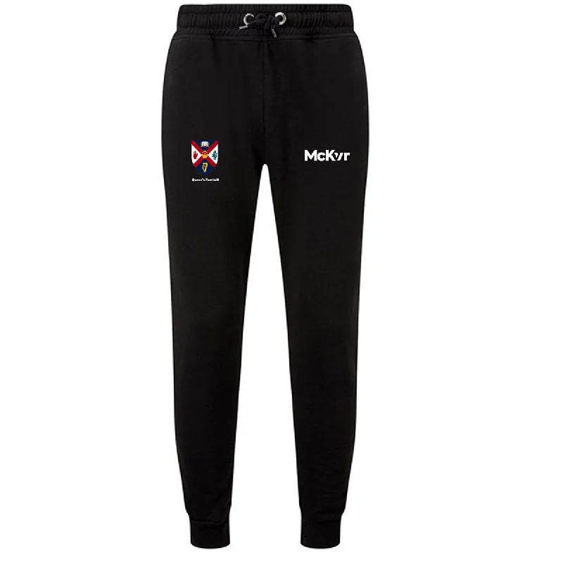 Mc Keever Queens Football Fitted Jogger Pants - Adult - Black Elegant Dress Pants