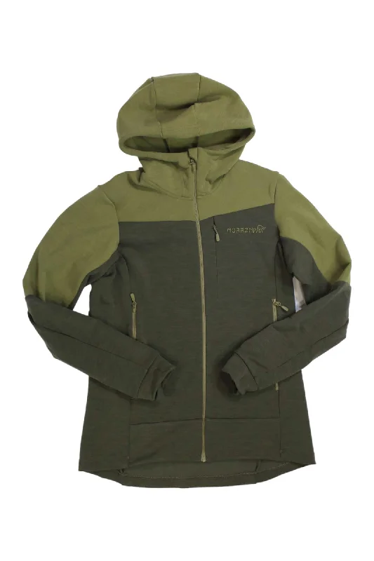 Norrona Mens Falketind Warmwool2 Stretch Zip Hoodie Hoodie with Ribbed Hem Stretchable Secure