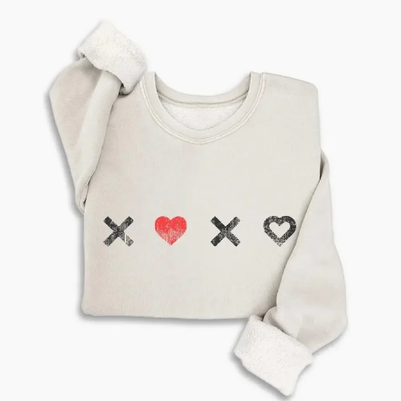 VH- OXOX Sweatshirt Hoodie with Puffed Sleeves Voluminous Trendy