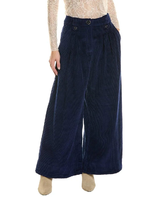 FARM Rio Low-Rise Corduroy Pant Comfy High-Waist Jeans