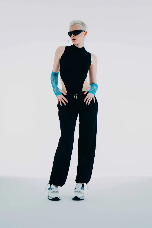 Low Rise Slim Pants Black Chic Slim Fit Pants