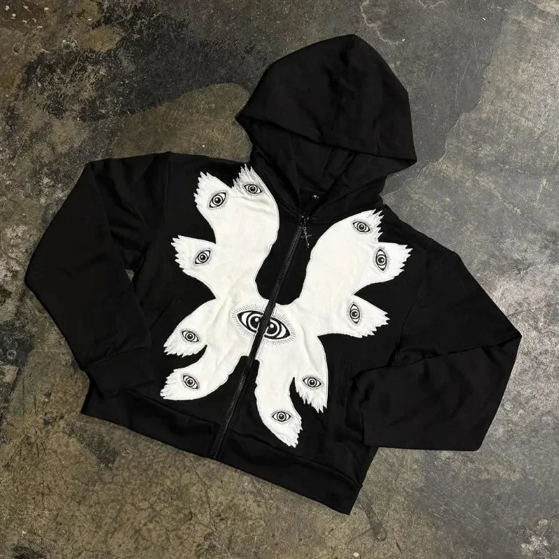 Advbridge Y2k Women's Hoodie Personalized Cartoon Anime Print Streetwear Oversize Vintage Sweatshirt Punk Gothic Long Sleeve Tops Clothes Hoodie with Magnetic Closure Innovative Modern Advbridge Y2k Women's Hoodie Personalized Cartoon Anime Print Streetwear Oversize Vintage Sweatshirt Punk Gothic Long Sleeve Tops Clothes Hoodie with Magnetic Closure Innovative Modern