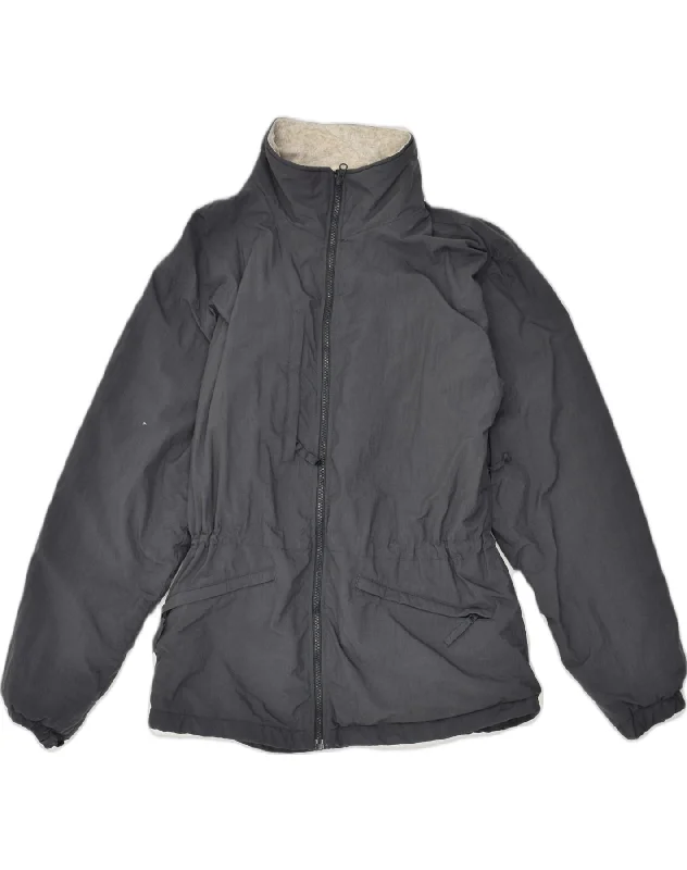 COLUMBIA Womens Windbreaker Jacket UK 14 Large Grey Fleece Jacket Down Jacket Parka