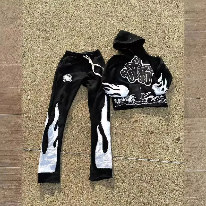 Advbridge Y2k women's long sleeved hoodie oversize streetwear sweatshirt dark hip hop punk pattern printed vintage harajuku trendy wear Hoodie with Slit Hem Functional Movement Advbridge Y2k women's long sleeved hoodie oversize streetwear sweatshirt dark hip hop punk pattern printed vintage harajuku trendy wear Hoodie with Slit Hem Functional Movement