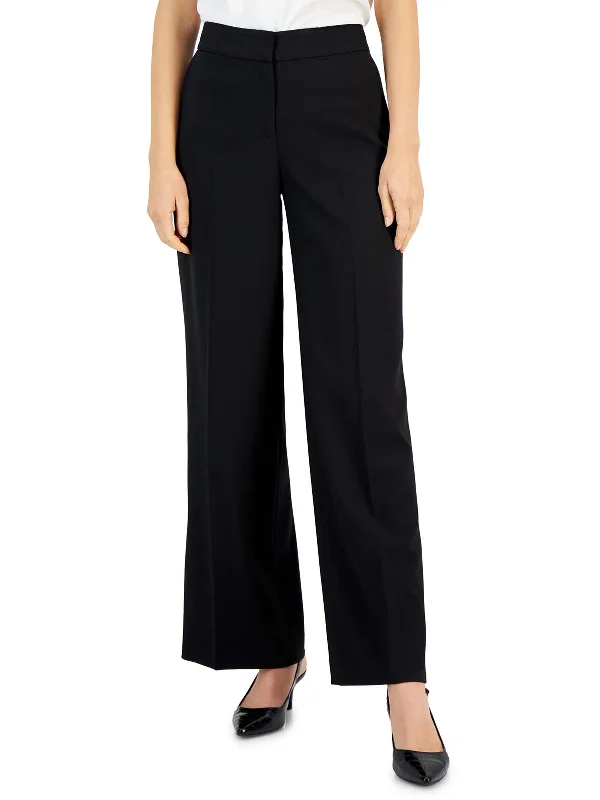 Womens Knit Wide Leg Dress Pants Trendy Work Pants