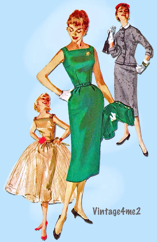 1950s Vintage Simplicity Sewing Pattern 1232 Uncut Misses Slender Dress Sz 31 B Tunics Essential wardrobe 1950s Vintage Simplicity Sewing Pattern 1232 Uncut Misses Slender Dress Sz 31 B Tunics Essential wardrobe