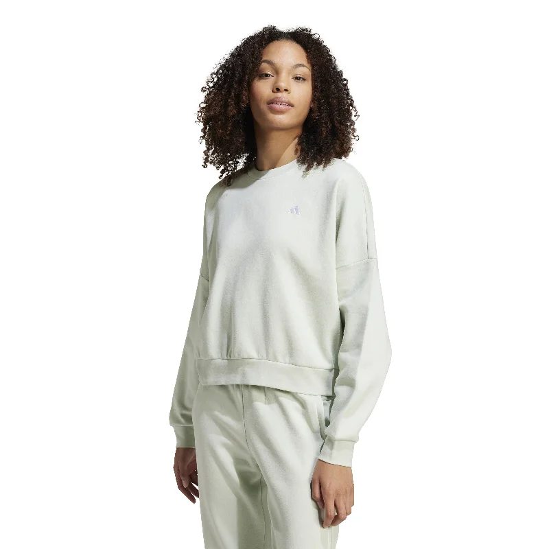 Women's Adidas Essentials Small Logo Feel Cozy Sweatshirt Hoodie with Pastel Soft Subtle