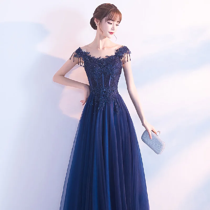 Tulle Prom Dresses, Beading Applique Evening Dresses, A-Line Gorgeous Prom Dress, LB0609 Tunics Winter warm