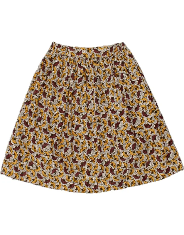 OVS Womens A-Line Skirt UK 14 Medium W30  Multicoloured Floral Cotton boho skirt vibe