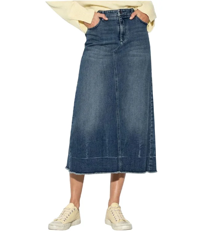 Women's Denim Maxi Skirt summer skirt style