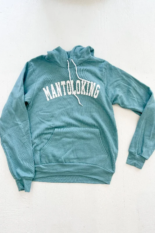 Blue Lagoon Mantoloking Hooded Sweatshirt Hoodie with Button Placket Classic Preppy