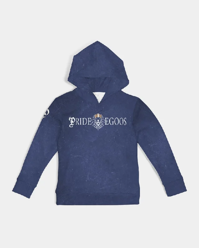 blue marble Kids Hoodie Hoodie with Hem Embroidery Detailed Premium