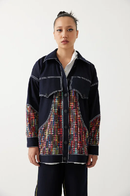 Seeker Patchwork Denim Jacket ( Limited Edition) Collared Jacket Crew Neck Jacket Turtle Neck Jacket Seeker Patchwork Denim Jacket ( Limited Edition) Collared Jacket Crew Neck Jacket Turtle Neck Jacket