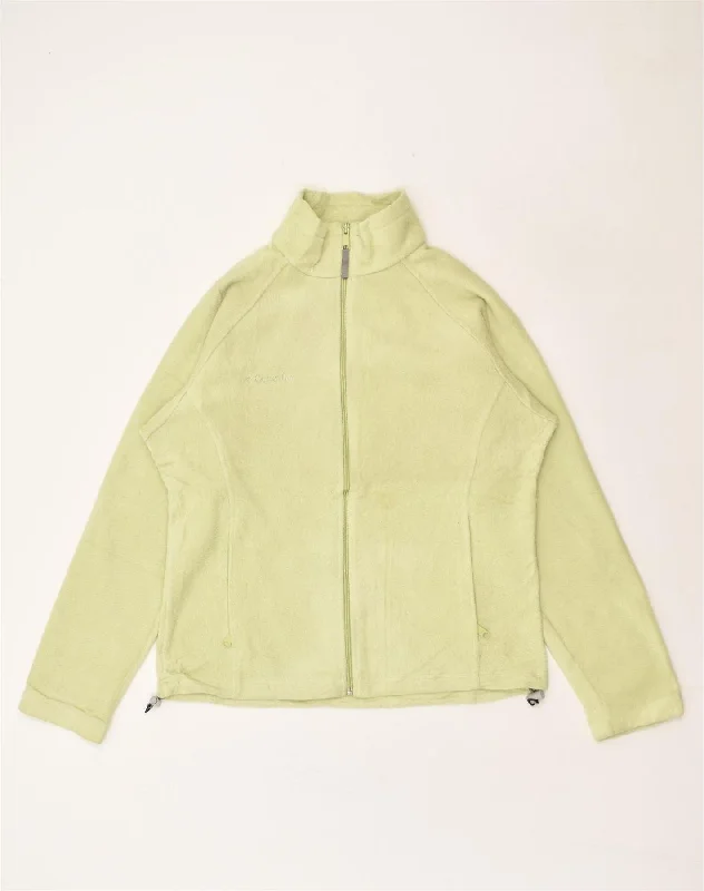 COLUMBIA Womens Fleece Jacket UK 16 Large Green Polyester Boat Neck Shawl Collar Notched Collar COLUMBIA Womens Fleece Jacket UK 16 Large Green Polyester Boat Neck Shawl Collar Notched Collar