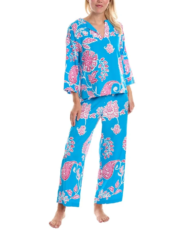 Natori Sanremo Pajama Pant Set Chic Wool Trousers