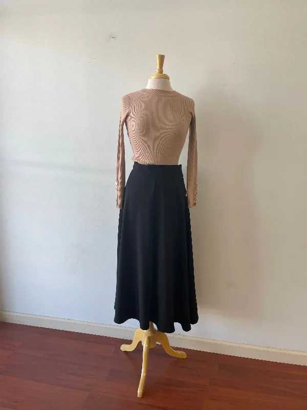 Dressy Black Skirt 5216 leather skirt sleek