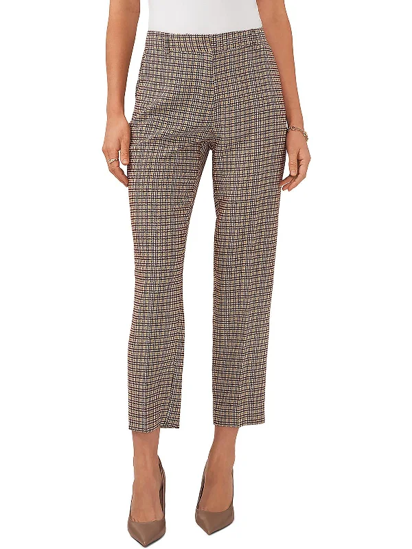 Womens Tailored Ankle Straight Leg Pants Chic Slim Fit Pants