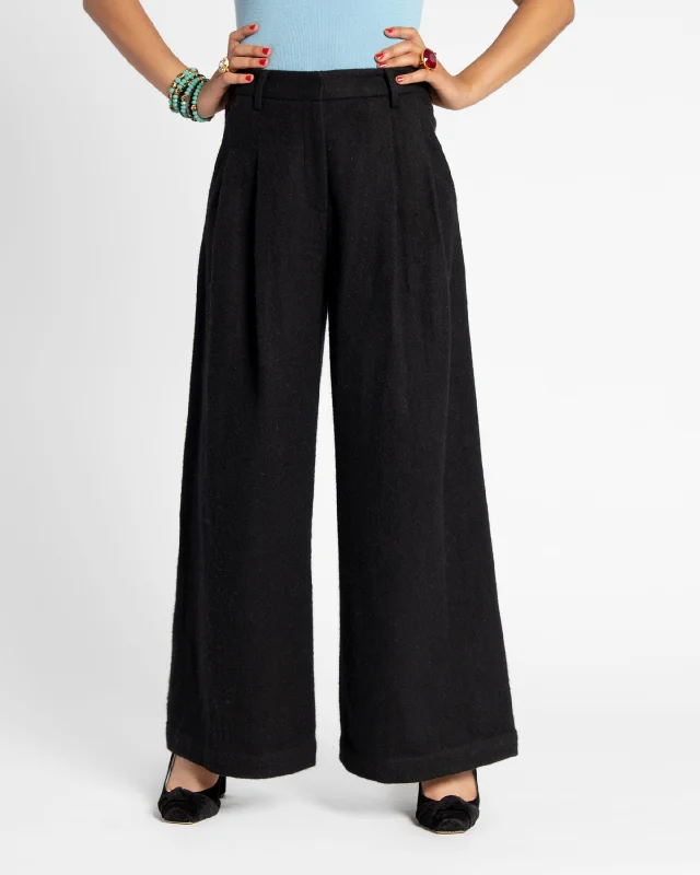 Bossy Pant Wool Black Relaxed Casual Leggings