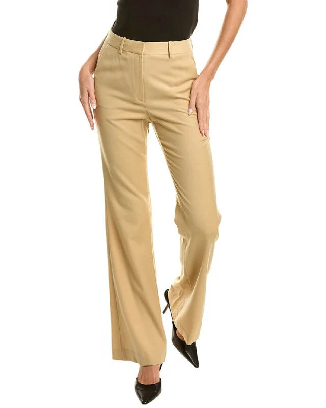 Theory Demitria High-Rise Wool Pant Classic Flared Pants