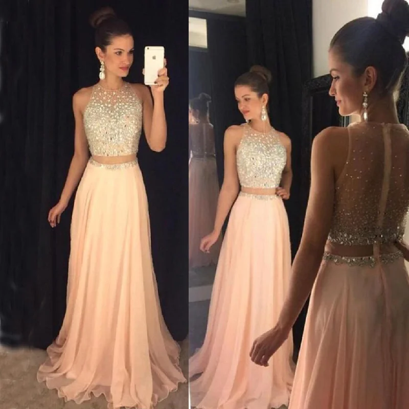 Sleeveless Prom Dress, Beaded Chiffon Prom Dress, A-Line Prom Dress, KX158 Tunics Occasion special