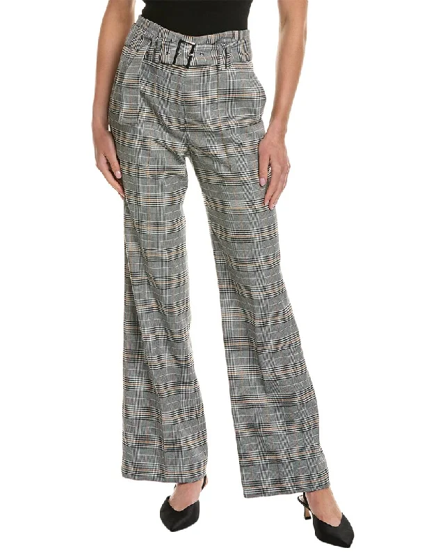 Elie Tahari Belted Wide Leg Pant Formal Dress Pants