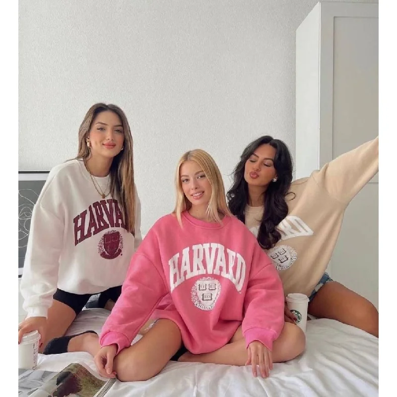 Wholesale Women's Casual Fashion Printed Thick and Versatile Top Long-sleeved Sweatshirt Hoodie with Logo Branding Identity