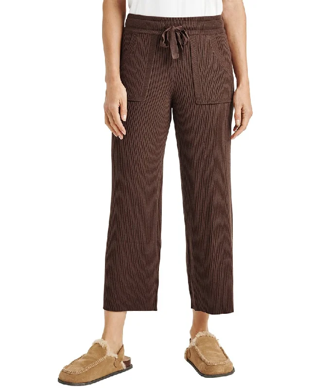 Splendid Georgie Rib Cashmere-Blend Pant Casual Track Pants