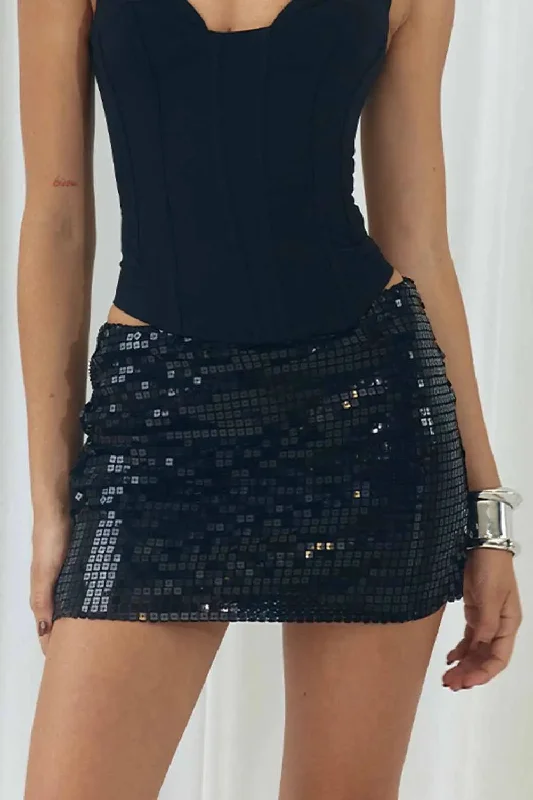 Lindsey Mini Skirt silk skirt sleek