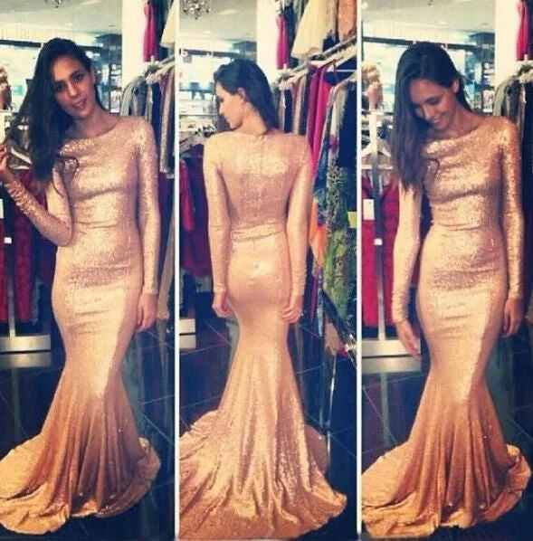 Modest Long Sleeve Mermaid Evening Prom Dresses, Sparkly Gold Sequin Party Prom Dress, Custom Long Prom Dresses, Cheap Formal Prom Dresses, 17047 Casual Short Summer