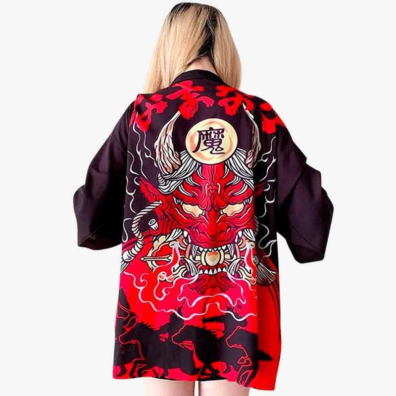 Kimono Style Jacket Pattern Hoodie Zip-Up Jacket Button-Up Jacket