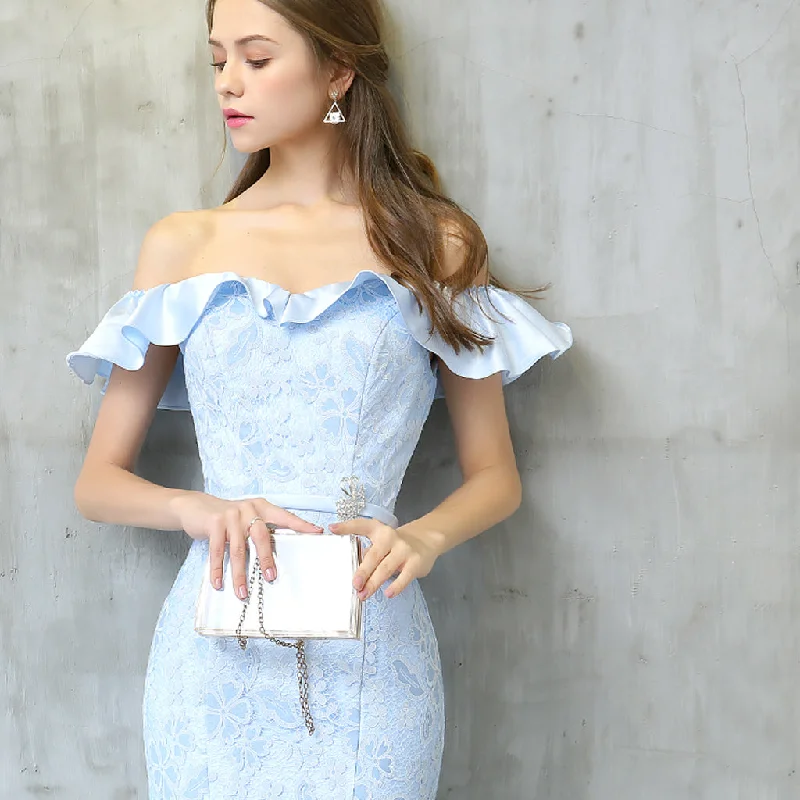 Off Shoulder Prom Dress, Mermaid Lace Prom Dress,Formal Prom Dress, LB0673 Tunics Gym athletic