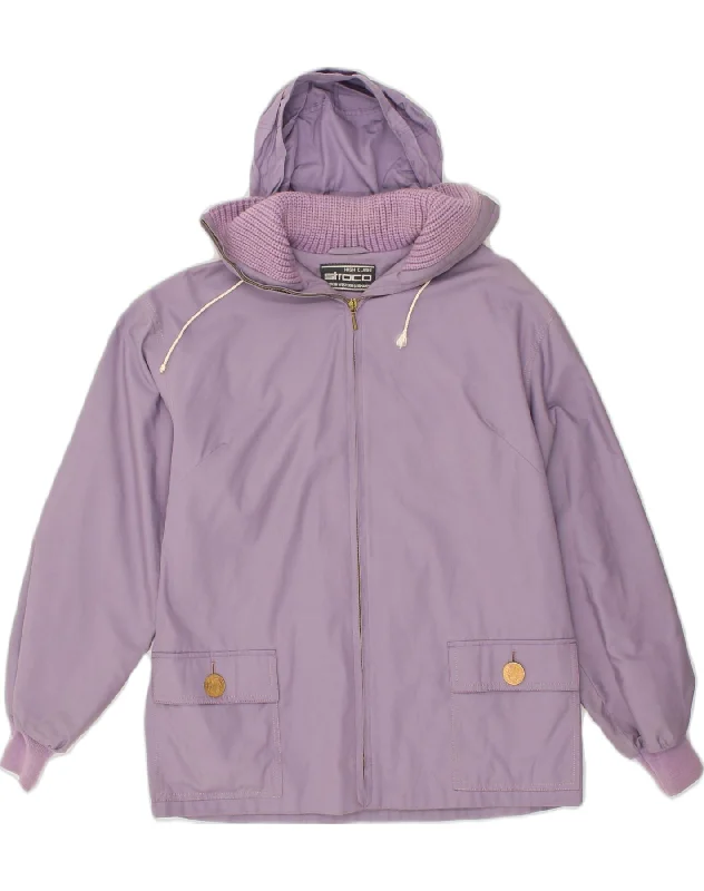 VINTAGE Womens Hooded Utility Jacket UK 18 XL Purple Print Jacket Jacquard Jacket Patchwork Jacket VINTAGE Womens Hooded Utility Jacket UK 18 XL Purple Print Jacket Jacquard Jacket Patchwork Jacket