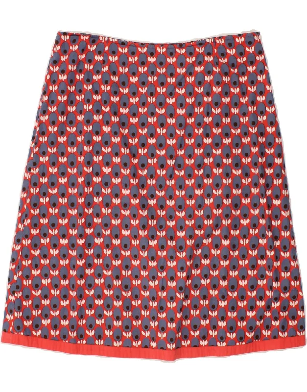 BODEN Womens Abstract Pattern A-Line Skirt UK 12 Medium W30 Red Cotton corduroy skirt textured BODEN Womens Abstract Pattern A-Line Skirt UK 12 Medium W30 Red Cotton corduroy skirt textured