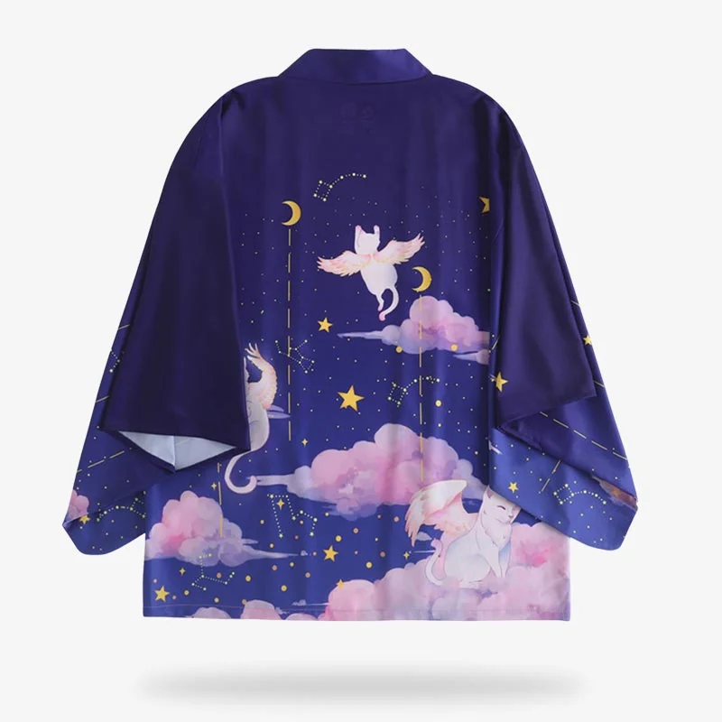 Blue Kimono Jacket Anorak Shell Jacket Lightweight Jacket