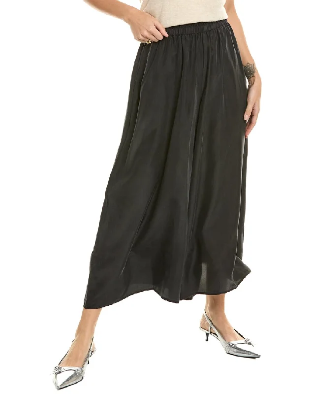 EILEEN FISHER Cropped Silk Wide Leg Pant Chic Capri Pants