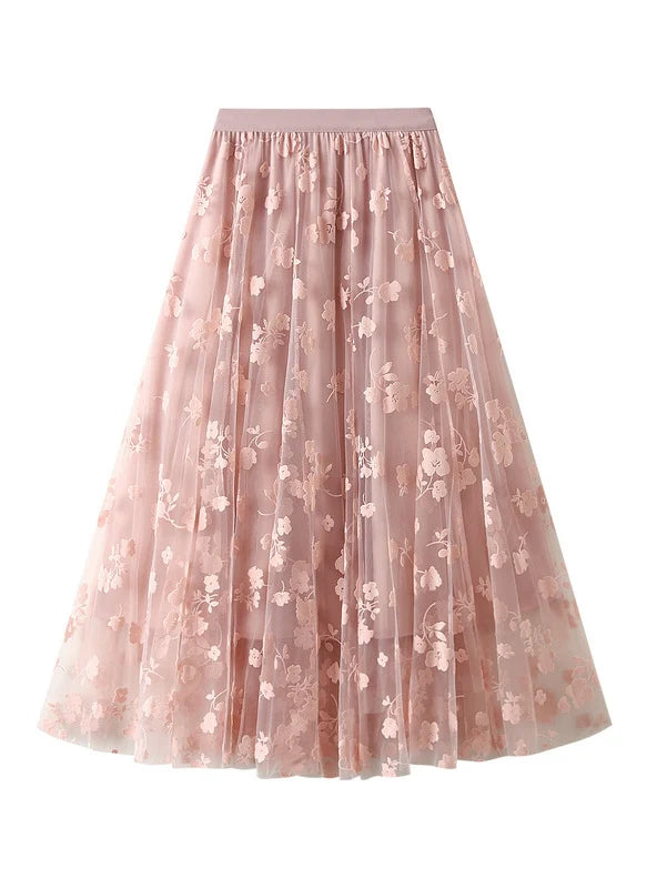 High Waist Slim Mesh Stitching Skirt zip skirt side