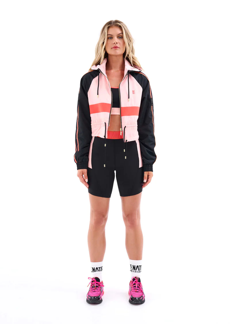 CROPPED MAN DOWN JACKET IN BLOSSOM Plaid Jacket Tartan Jacket Houndstooth Jacket