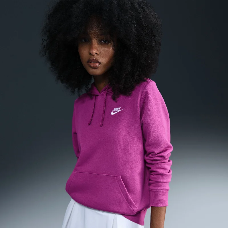 Women's Nike Club Fleece Hoodie Hoodie with Contrast Stitching Detailed Premium