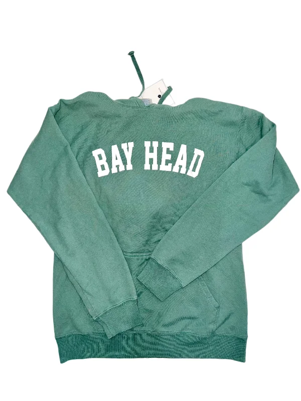 Stonewashed Fern Green Bay Head Hooded Sweatshirt Hoodie with Drawcord Adjustable Secure