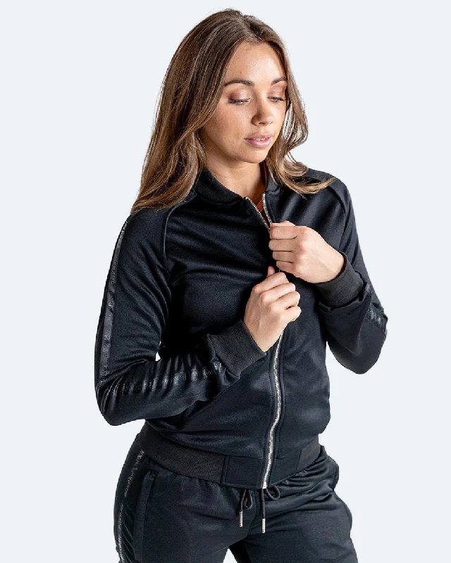 WOMEN'S WHITAKER JACKET - BLACK Lace Jacket Ribbed Jacket Sequined Jacket